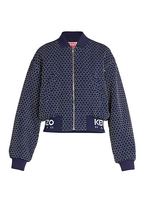 Playful Denim Bomber