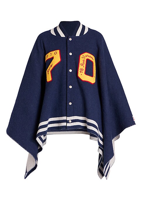 Varsity Plaid Wool Cape