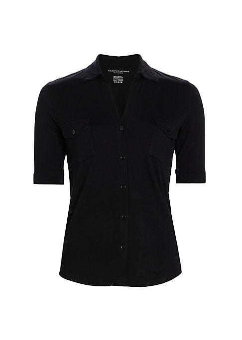 Chic Elbow Pocket Shirt