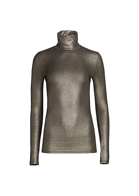 Lustrous Fitted Turtleneck