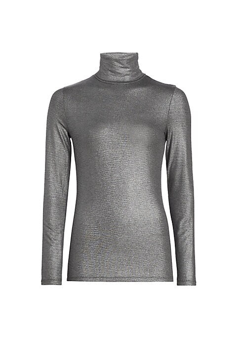 Glistening Turtleneck Top