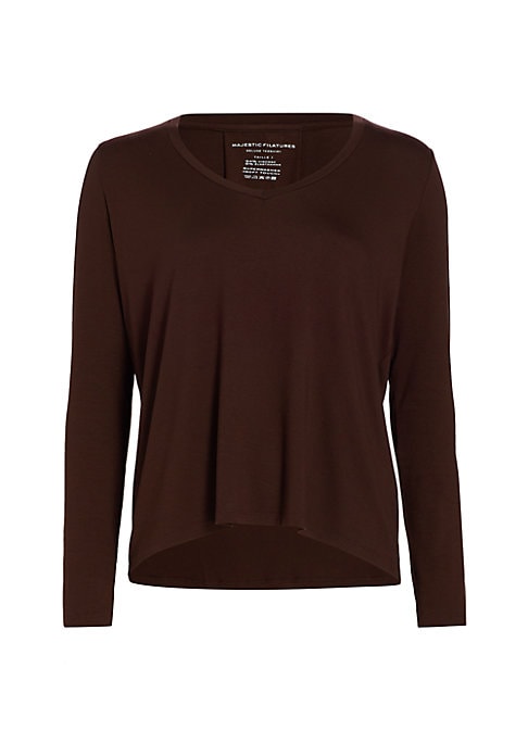 Chic V-Neck Melange Top
