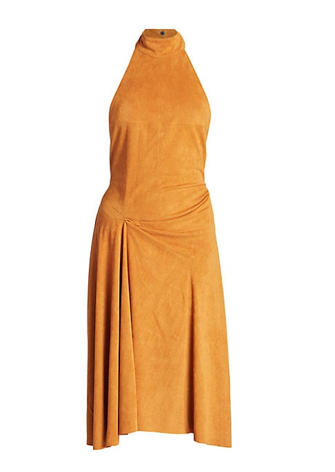 Open Back Suede Dress