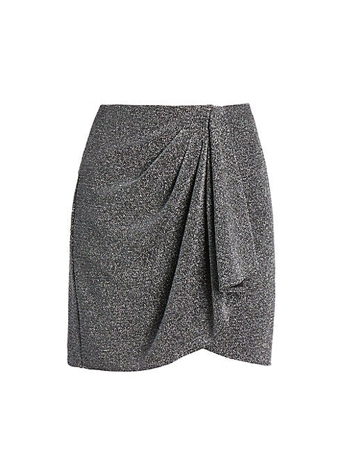 Glitzy Draped Miniskirt