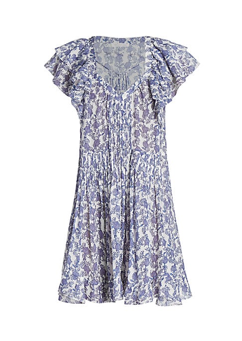 Flutter V-Neck Mini Dress
