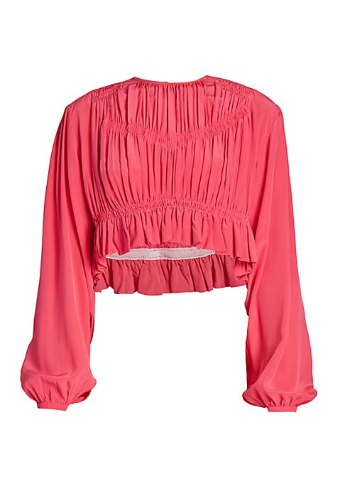 Playful Peplum Silk Top