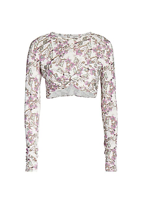Twist Front Printed Top