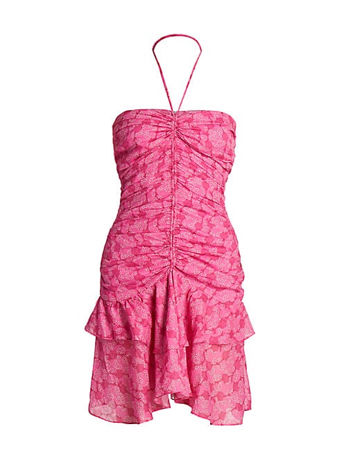 Floral Ruched Mini Dress