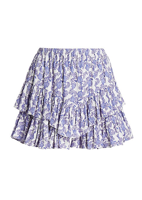 Ruffled Cotton A-Line Skirt