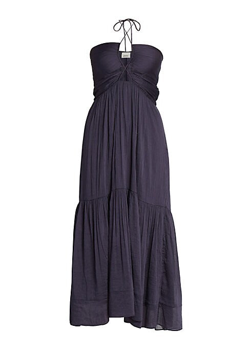 Silk & Cotton Halter Dress