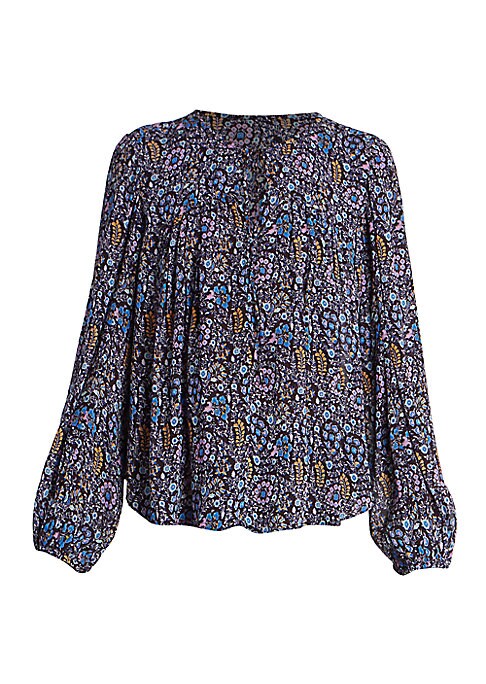 Paisley Tie Blouse