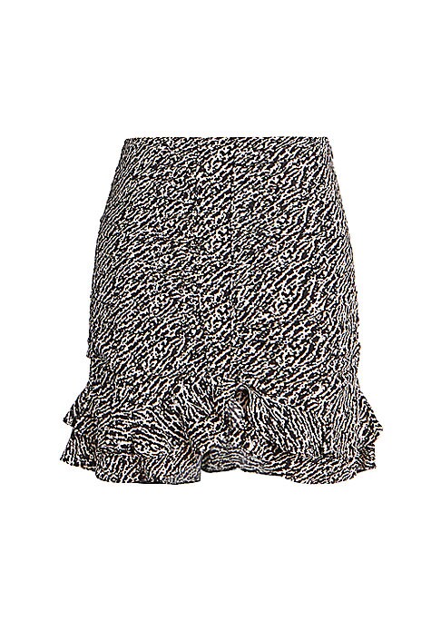 Ruffled Silk Mini Skirt