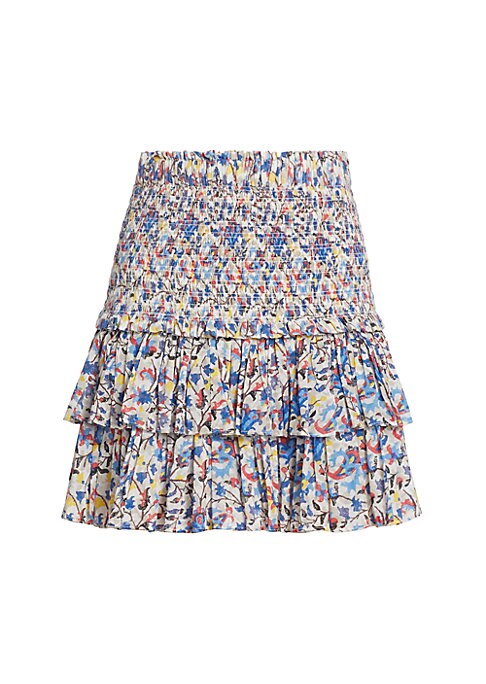 Floral Tiered Miniskirt