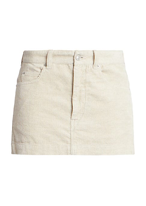 Textured Corduroy Mini Skirt