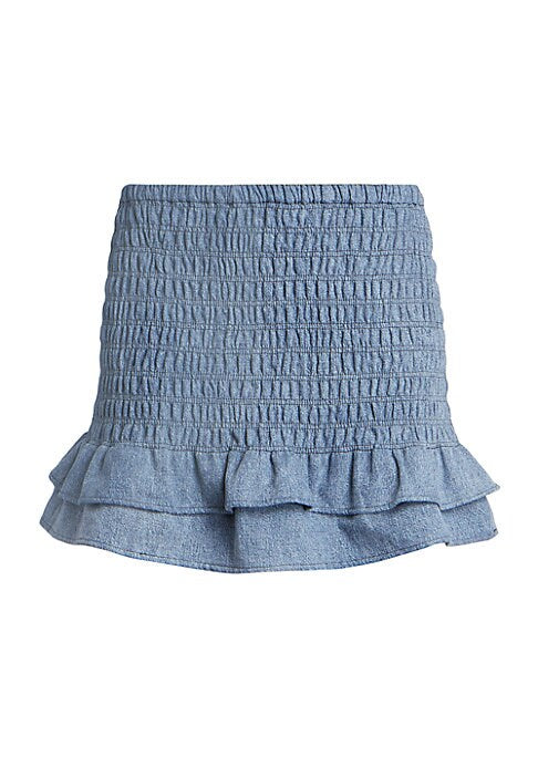 Ruffled Chambray Skirt