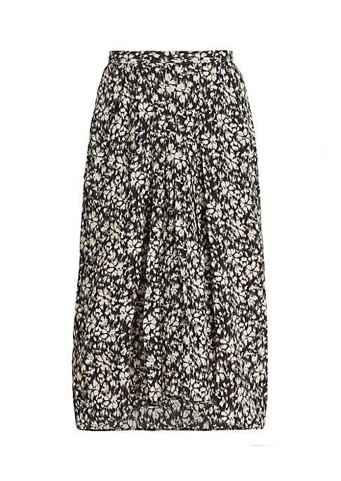 Floral Pleated Skirt