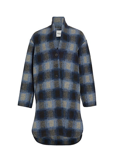 Plaid Cotton Long Jacket