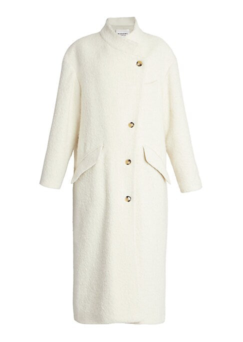 Wooly Asymmetric Maxi Coat