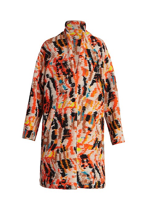 Vibrant Jacquard Coat