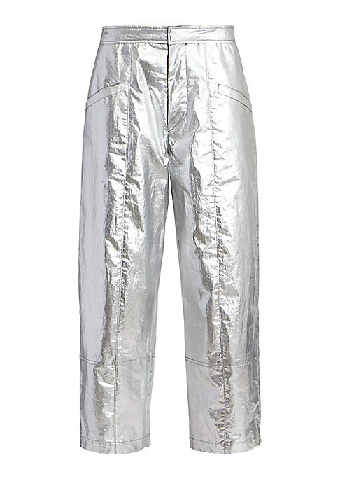 Metallic Chic Wide Pants