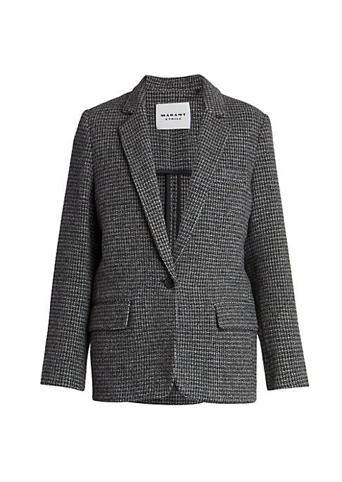 Checkered Wool Blazer
