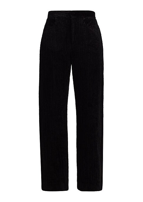 Textured Wide-Leg Trousers