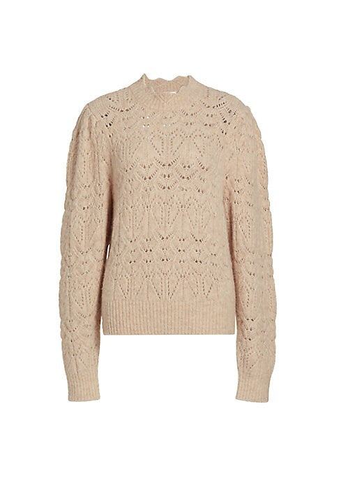Scalloped Alpaca Sweater