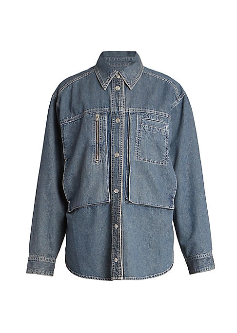 Casual Denim Utility Shirt