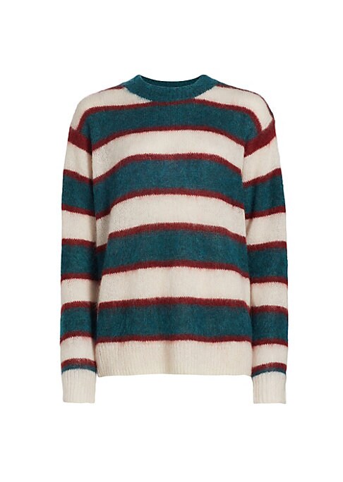 Striped Mohair Knit Sweater