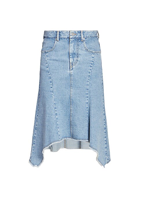 Raw Edge Denim Skirt