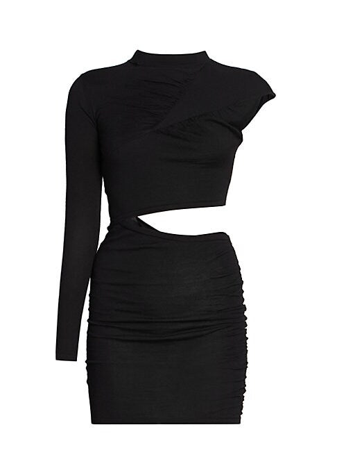 Asymmetrical Wool Minidress