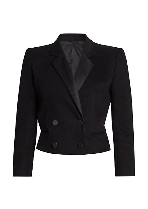 Chic Cropped Satin Jacket