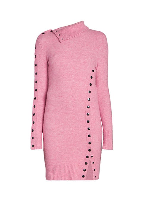 Funnel Neck Snap Dress