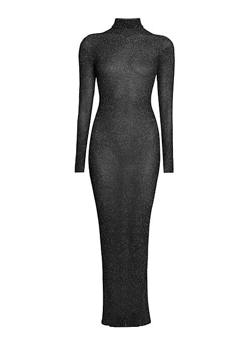 Glittering Sheer Maxi Dress
