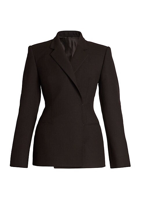 Asymmetric Wool Blazer