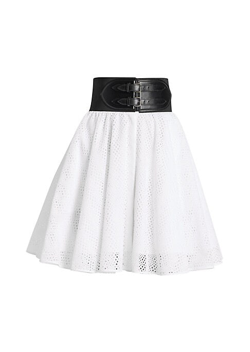 Lace-Waist Mini Skirt