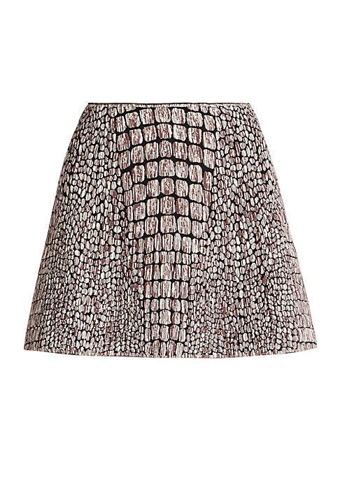 Snakeskin A-Line Skirt