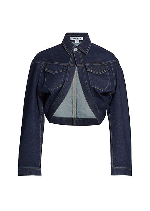 Swooped Chic Denim Jacket