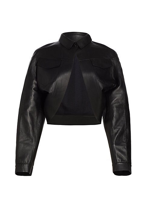 Chic Leather Crop Jacket