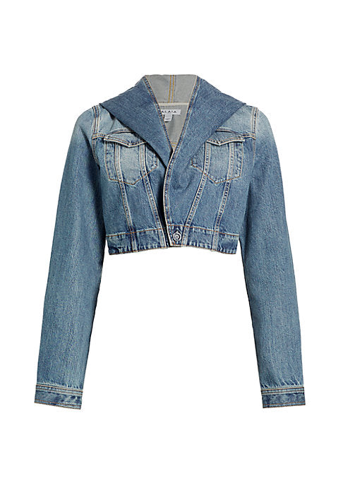 Hooded Denim Statement Jacket
