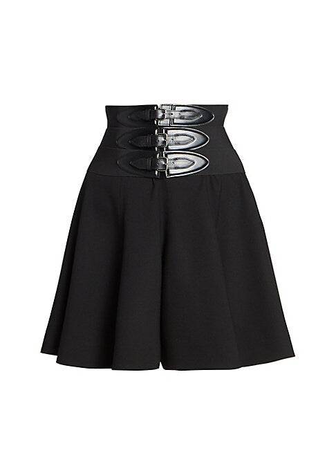 Chic Buckle-Detail Skirt