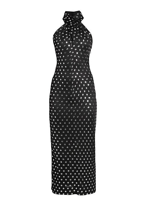 Chic Eyelet Halter Dress