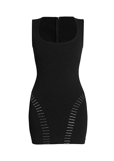 Brass-Trimmed Bodycon Dress