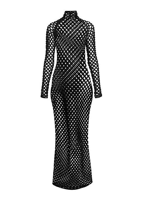 Cage Knit Elegance Dress
