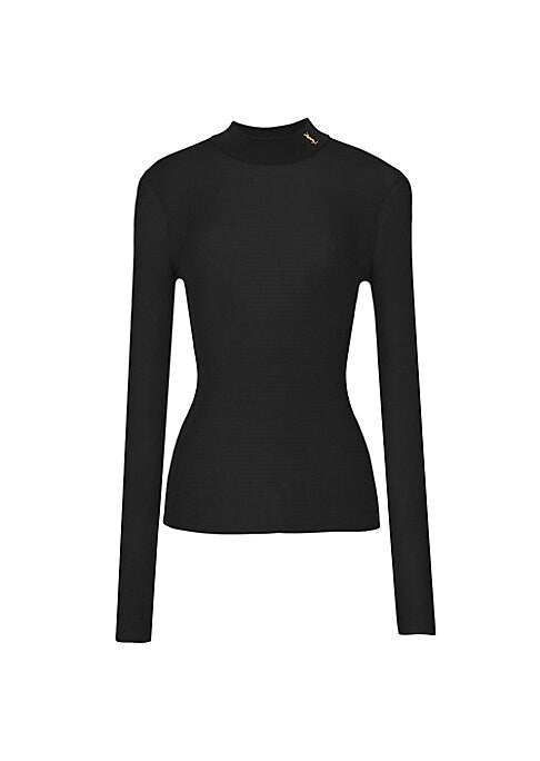 Silken Mock Neck Sweater