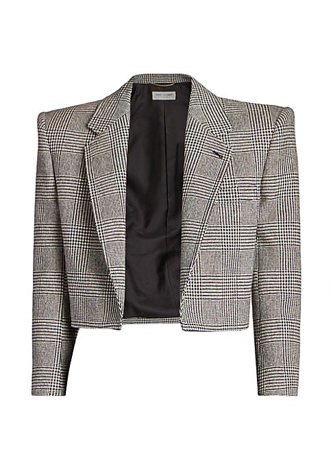 Chic Wool Check Blazer