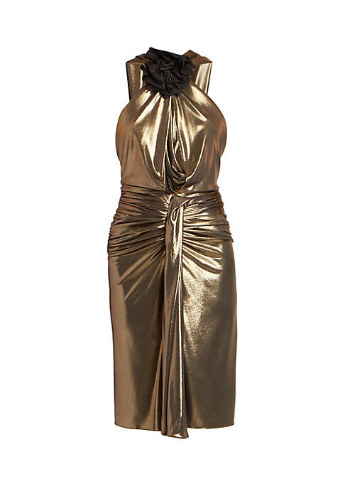 Chic Ruched Halter Dress
