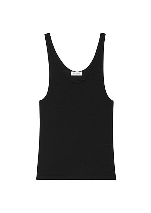 Embroidered Scoop Neck Tank