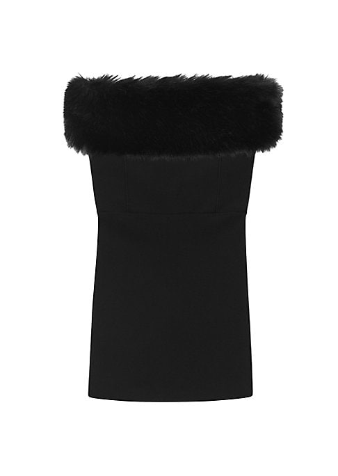 Faux Fur Mini Dress