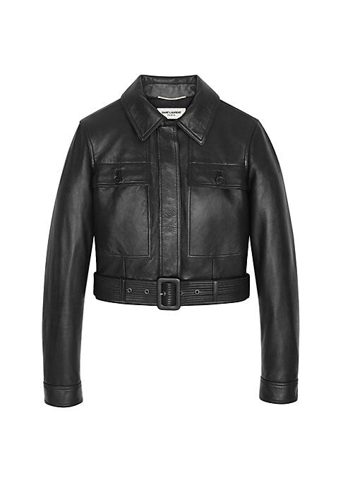 Chic Belted Leather Jacket